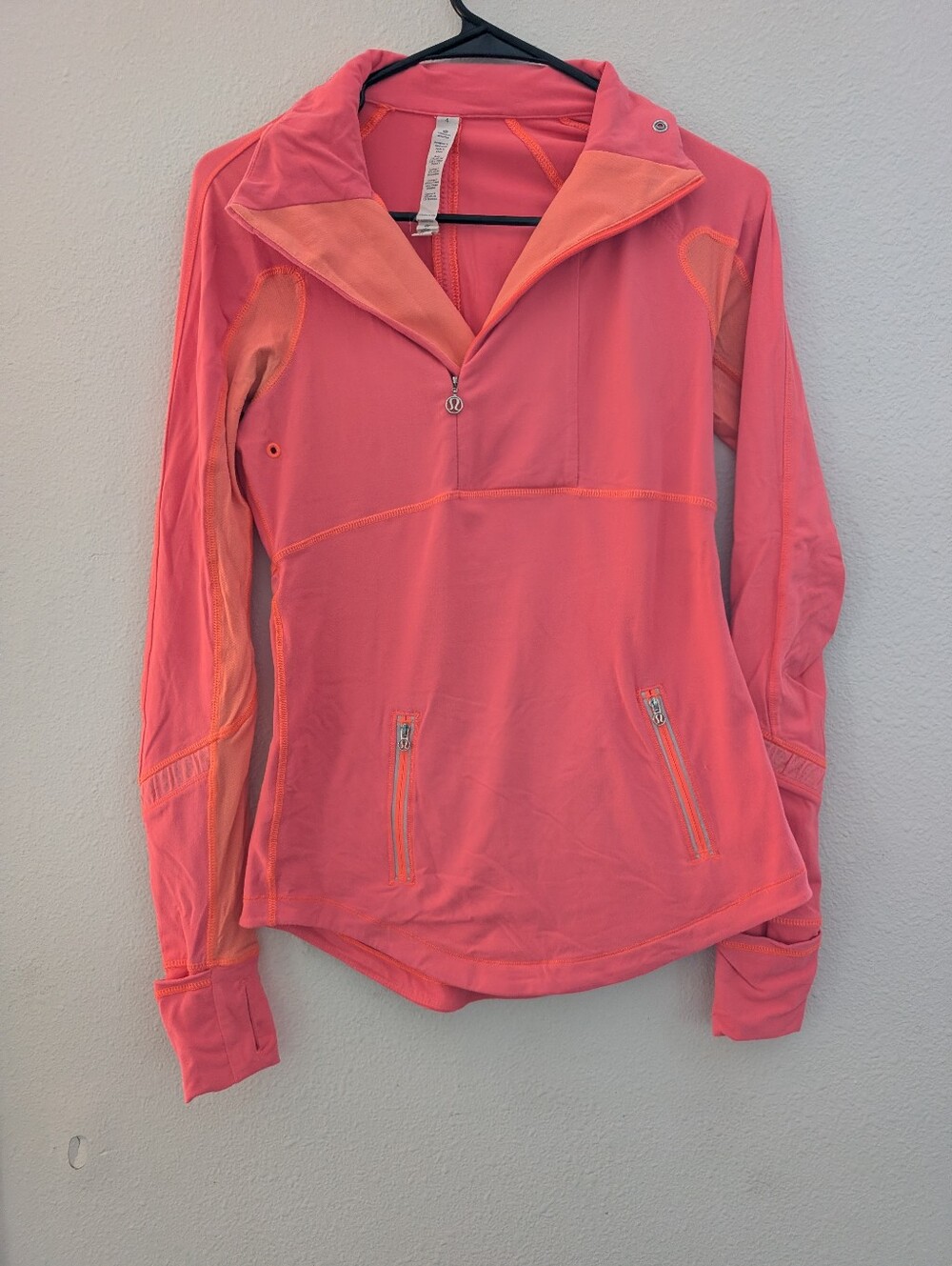 lululemon athletica Coral Pink Half-Zip Pullover